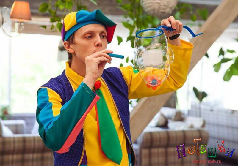 Мини-шоу мыльных пузырей с трюками Потешки